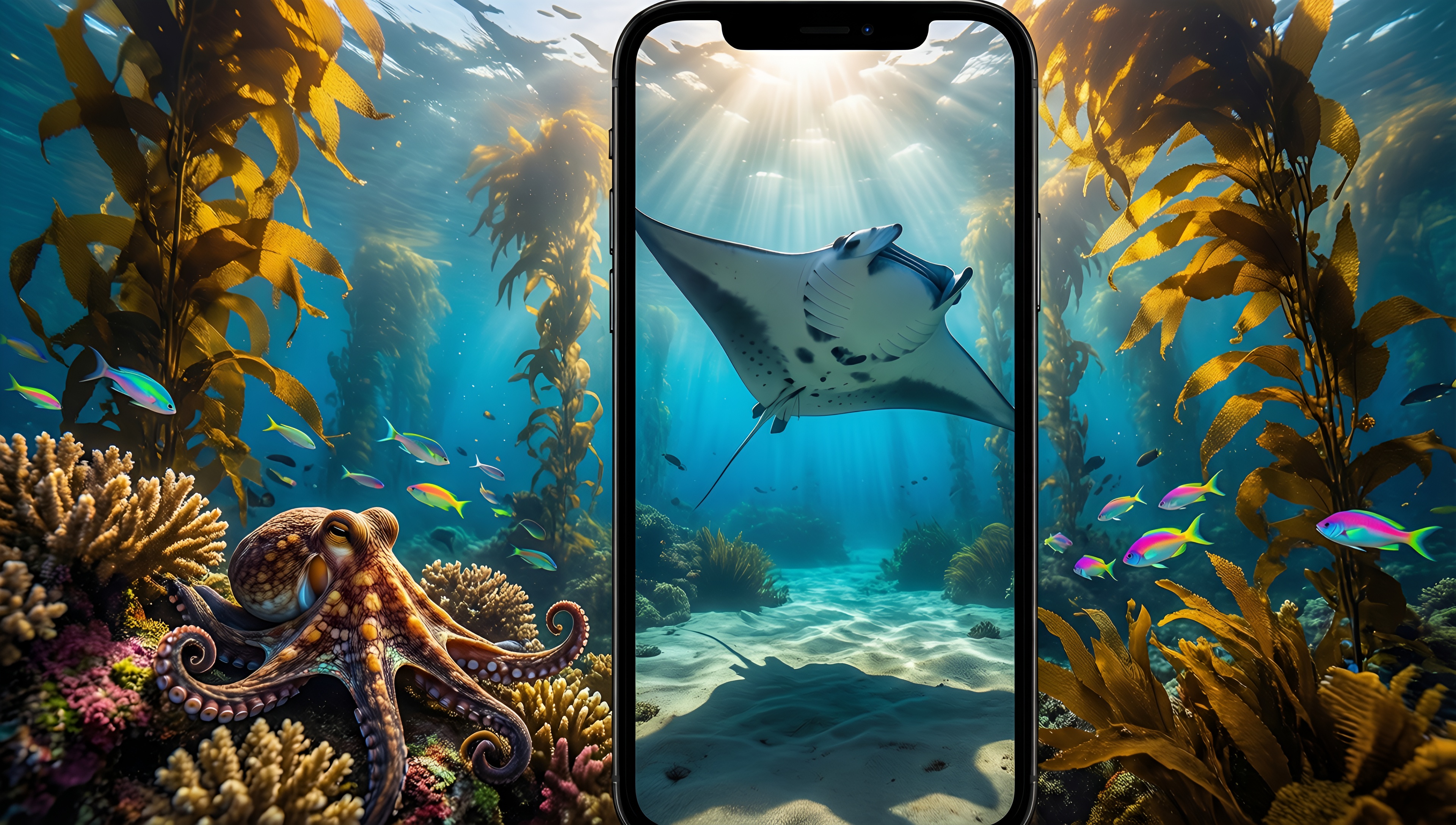 Underwater Paradise Wallpaper - AI generated wallpaper