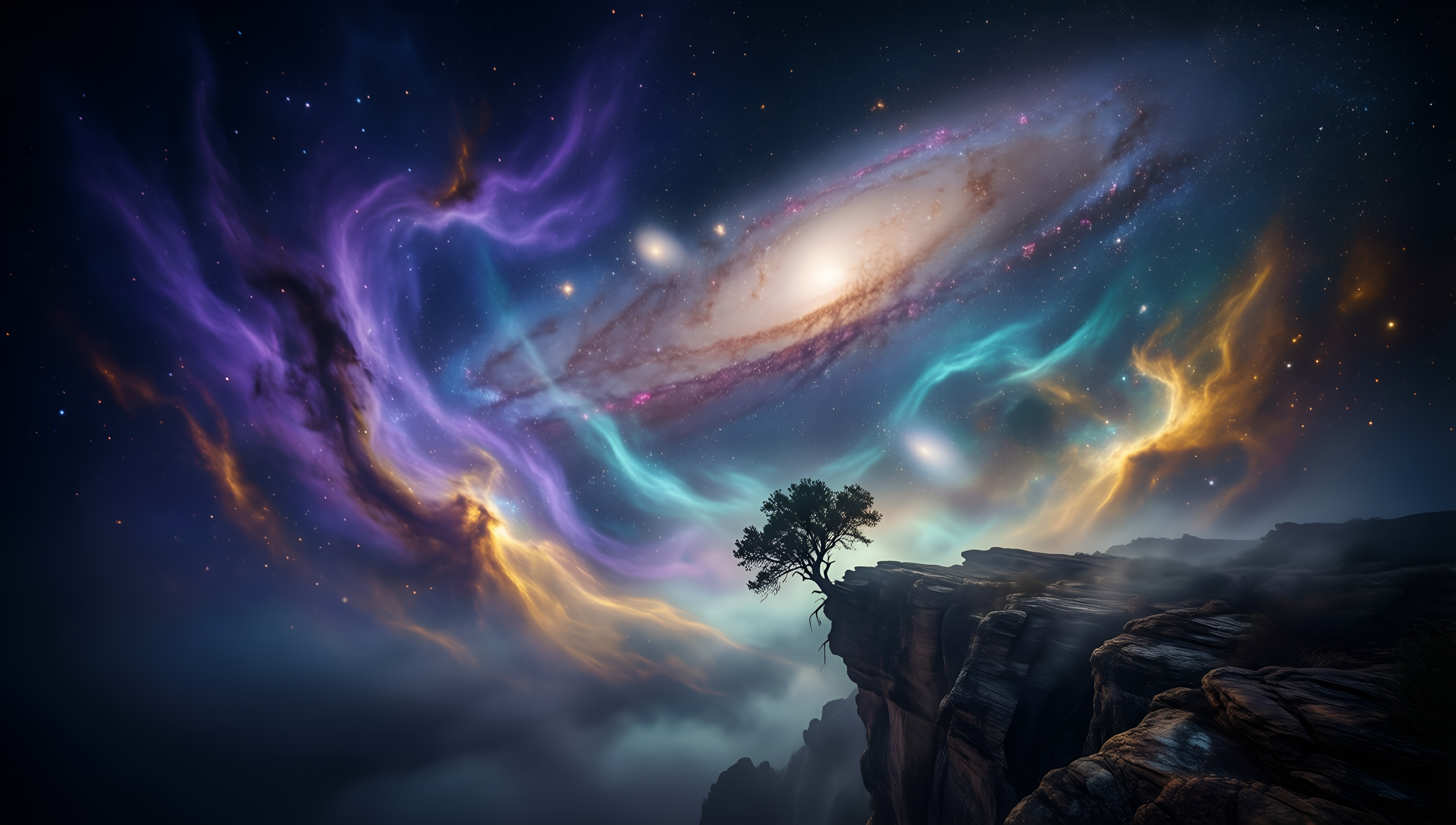 Galactic Horizon - AI generated wallpaper