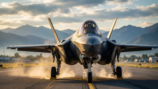 Military Jet on Runway
