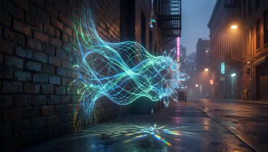 Cyberpunk Neon Ghost Hand