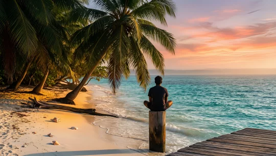 Serene Beach Meditation