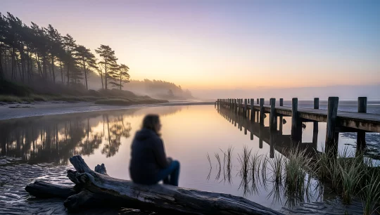Serene Sunset Reflections