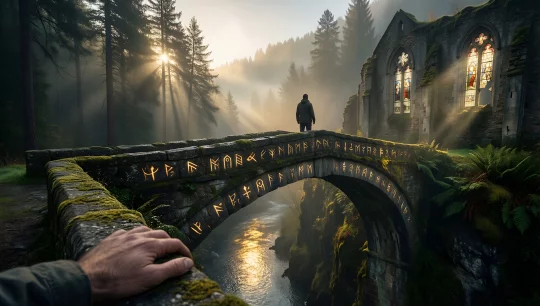 Mystic Bridge in the Forest