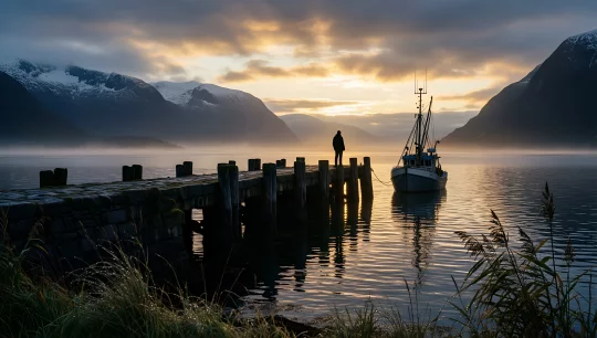 Serene Dock Sunset