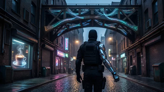 Cyberpunk Urban Nightscape